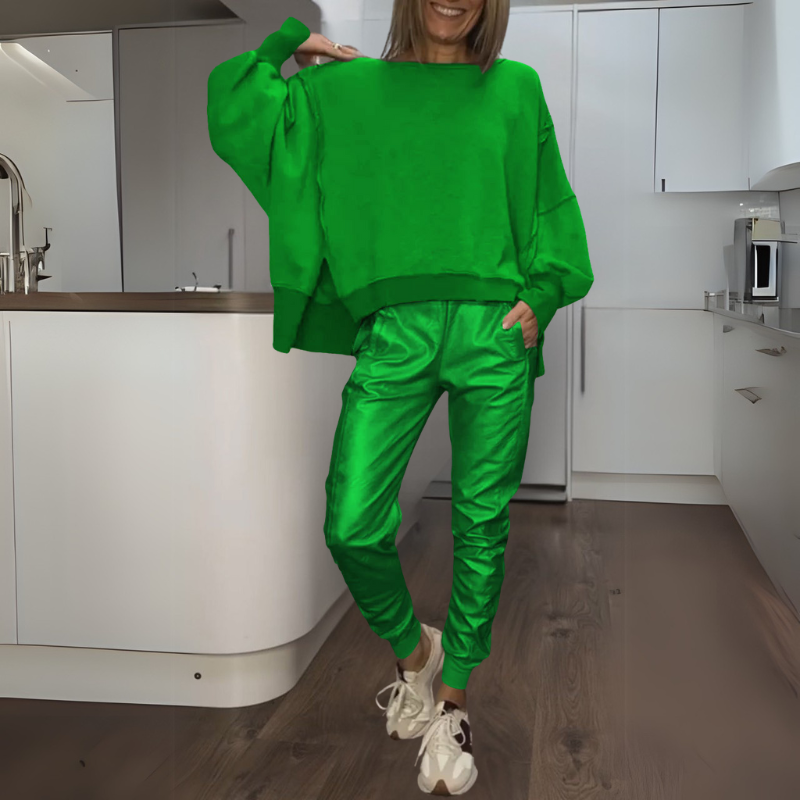 Tomasa - Satin Pullover and Jogger Set