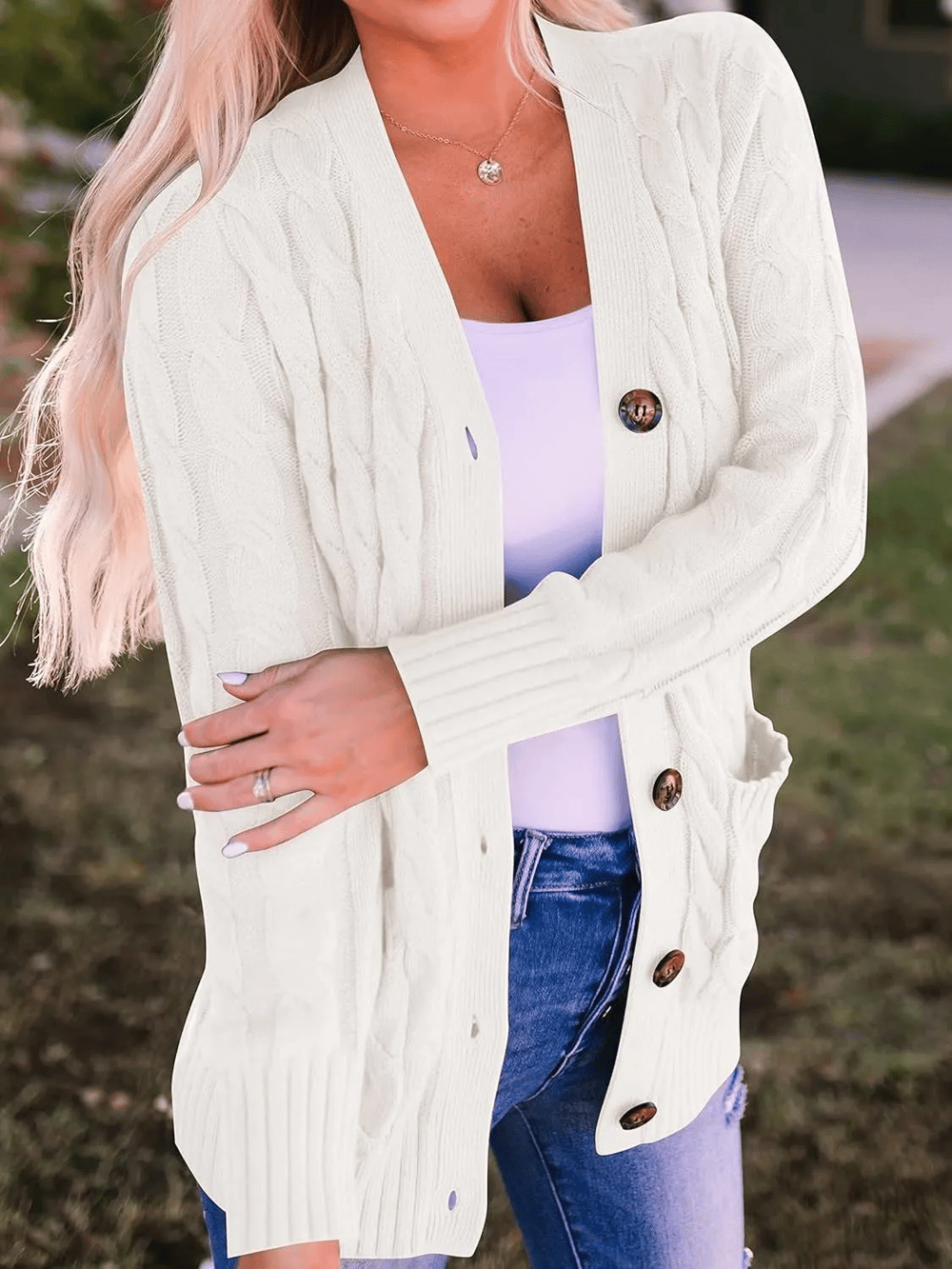 MARZENA | Comfortable cardigan with knits