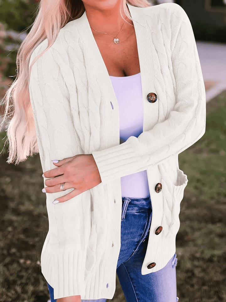 MARZENA | Comfortable cardigan with knits