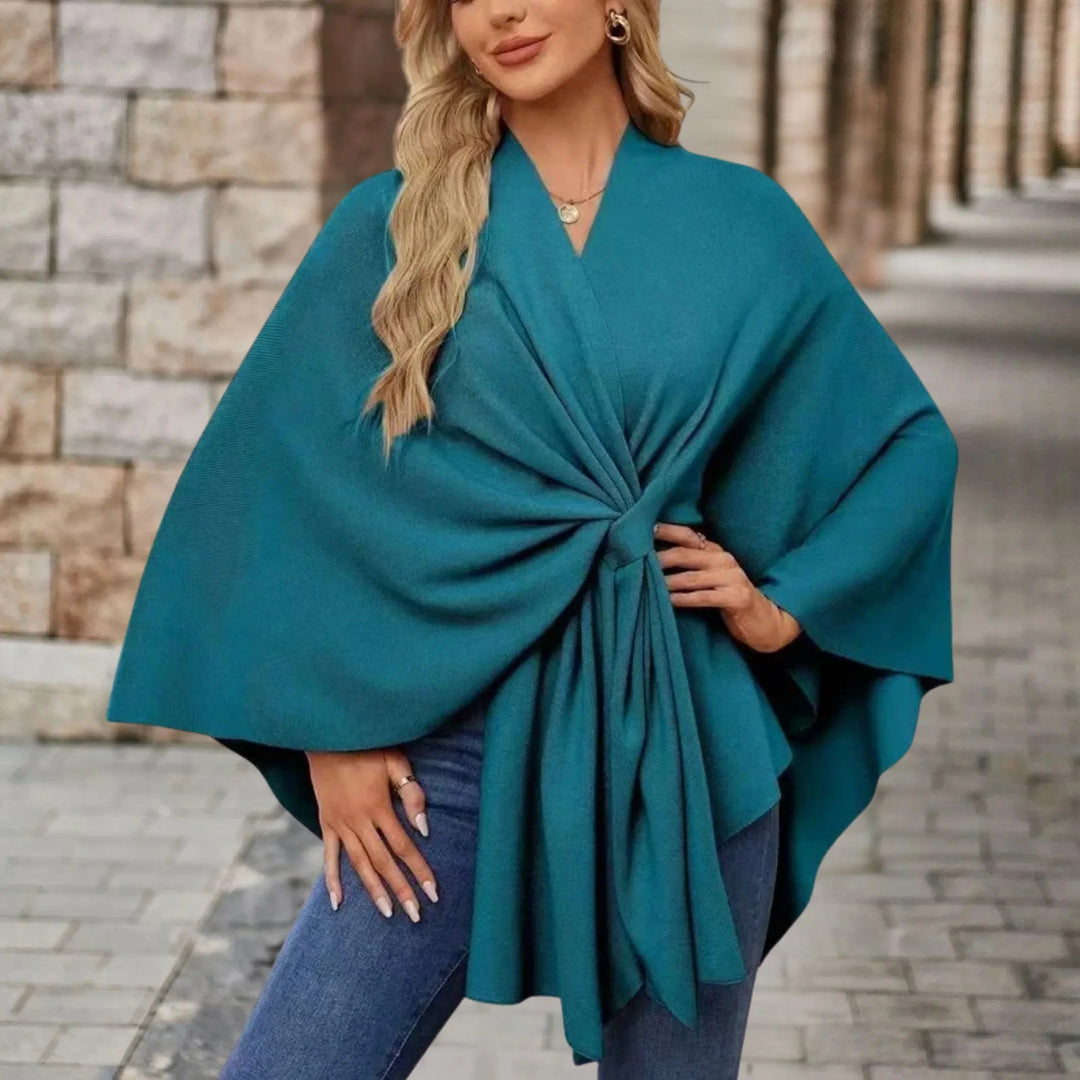 Stela | Elegant Draped Poncho