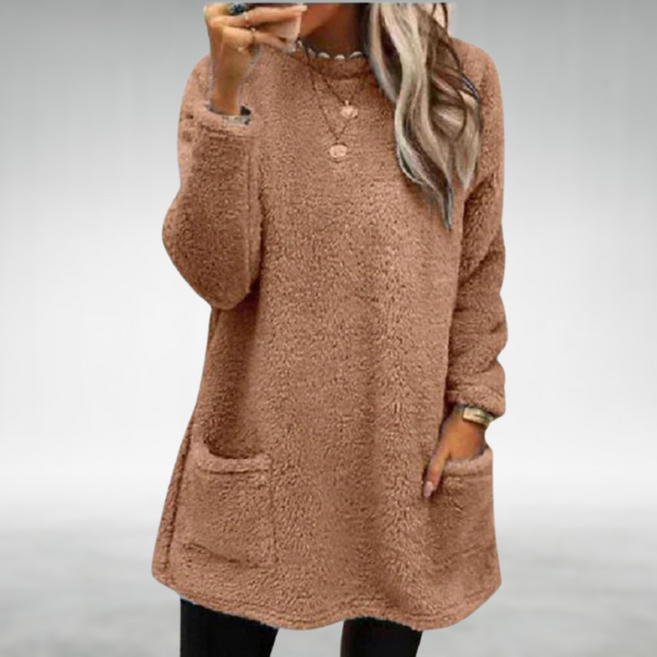 LUCY | Teddy Cotton Tunic with Pockets