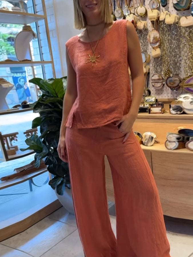 Audrey – Lightweight Summer Jumpsuit without Sleeves