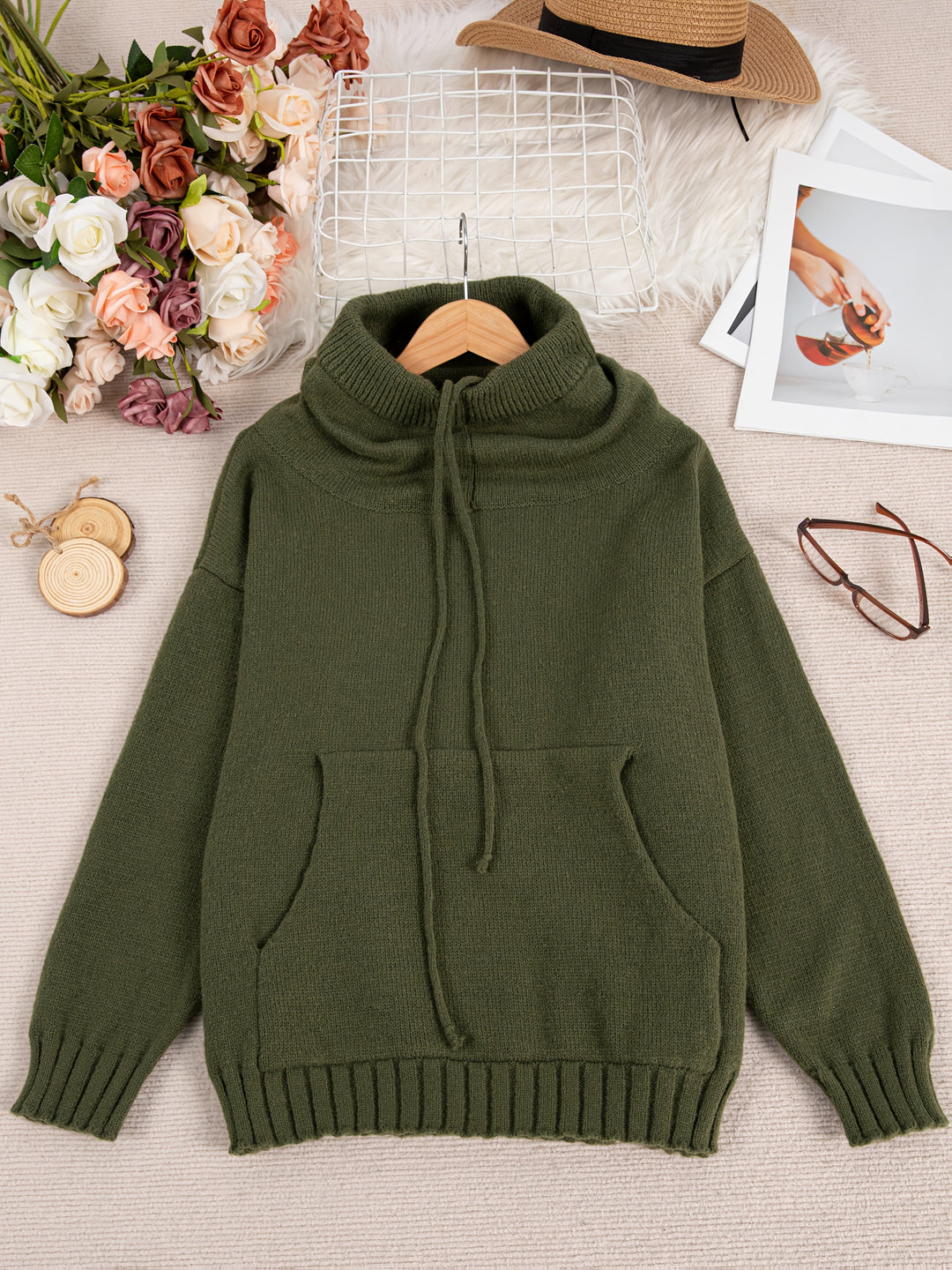 ZELINA | Long Sleeve Pullover with Pocket