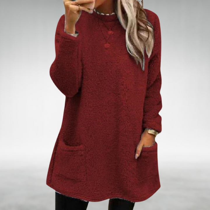 LUCY | Teddy Cotton Tunic with Pockets
