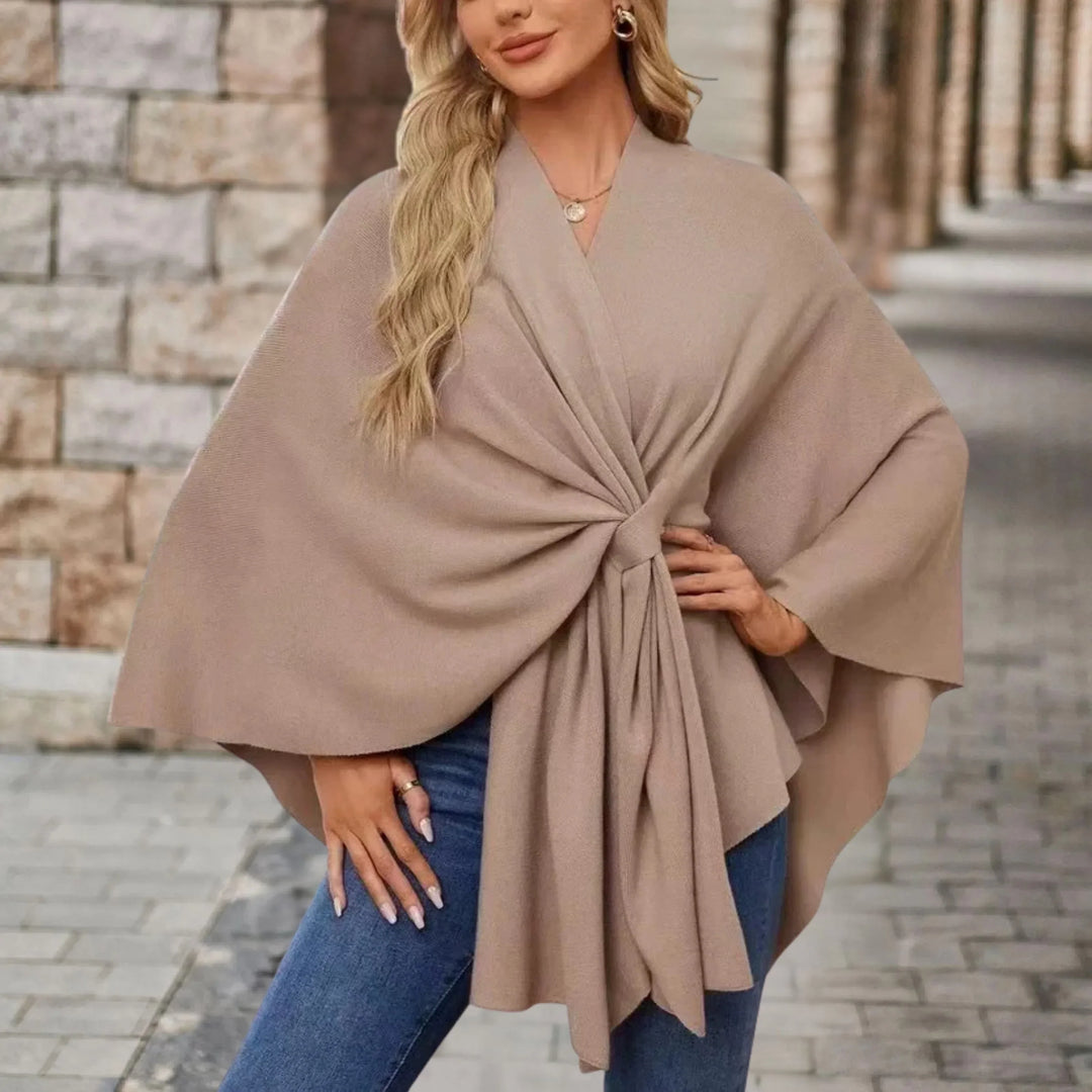Stela | Elegant Draped Poncho
