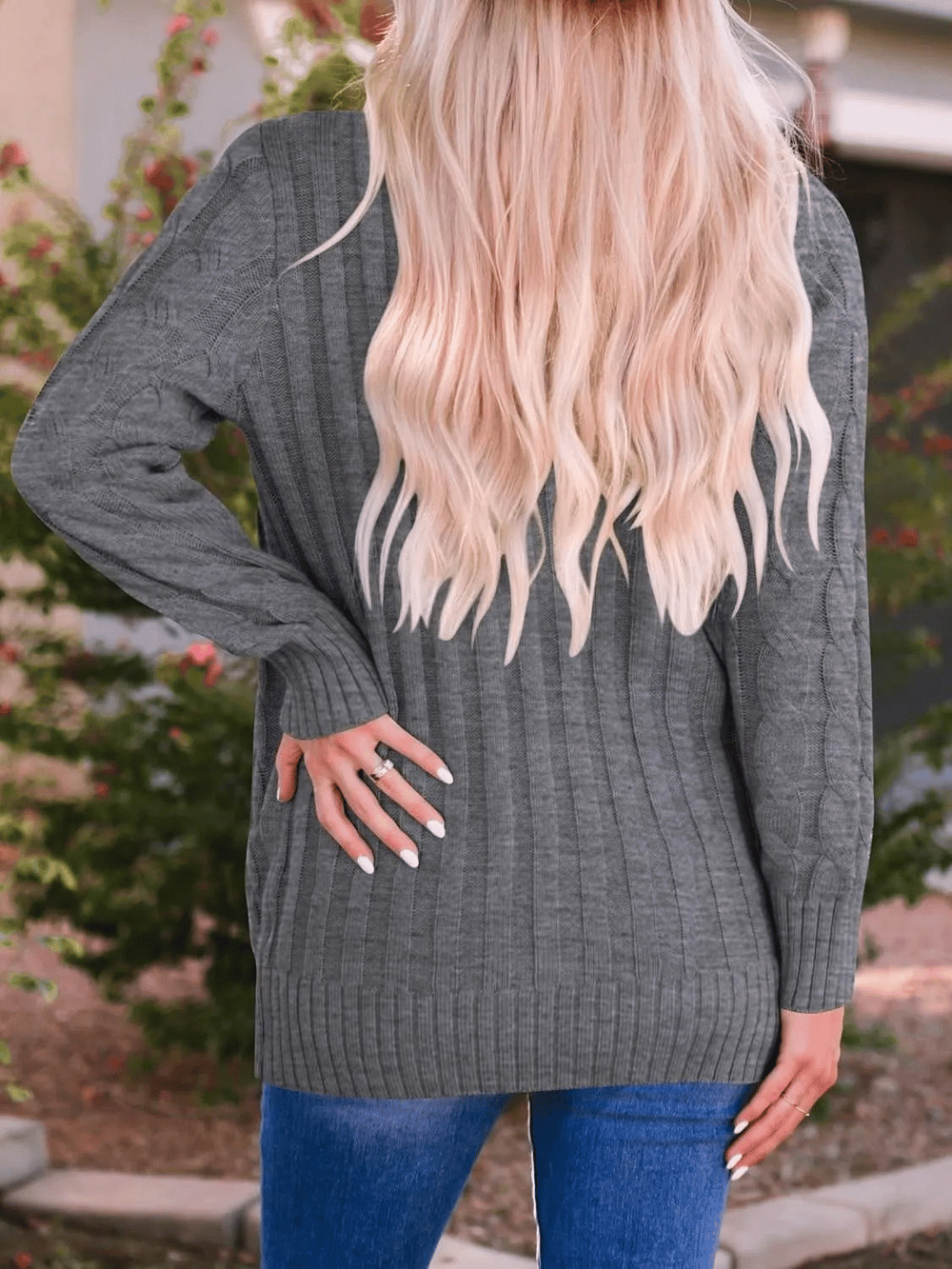 MARZENA | Comfortable cardigan with knits