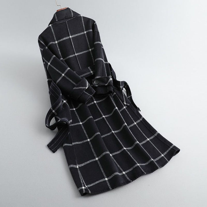 Valarie | Retro Lapel Plaid Tweed Coat