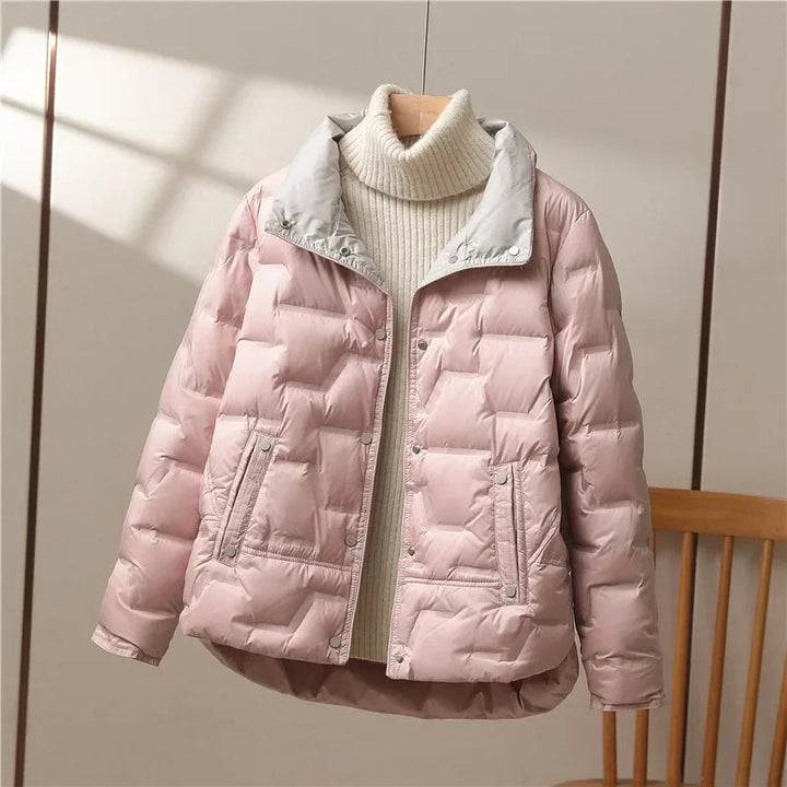 Gwyneth | High Collar Quilted Down Jacket