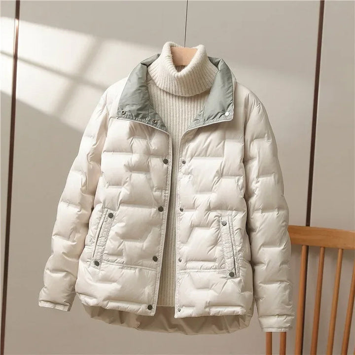 Gwyneth | High Collar Quilted Down Jacket