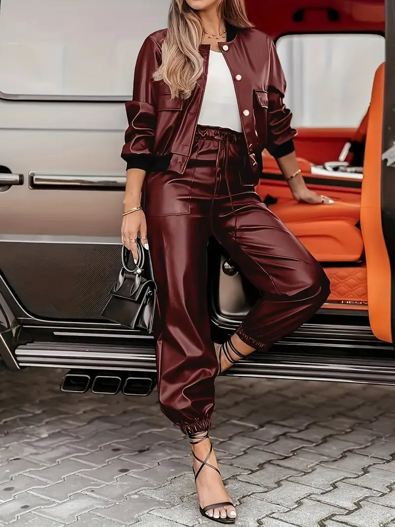 Tabea - Leather Two Piece Set