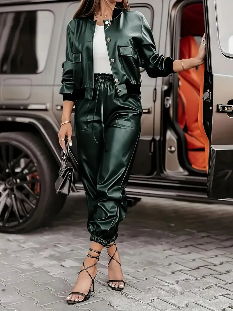 Tabea - Leather Two Piece Set