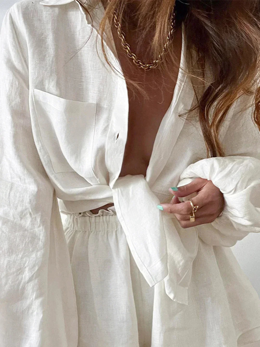 Two-Piece Double-Lined Shorts Set, Egean