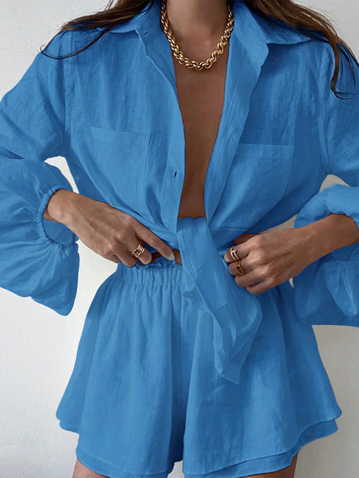 Two-Piece Double-Lined Shorts Set, Egean