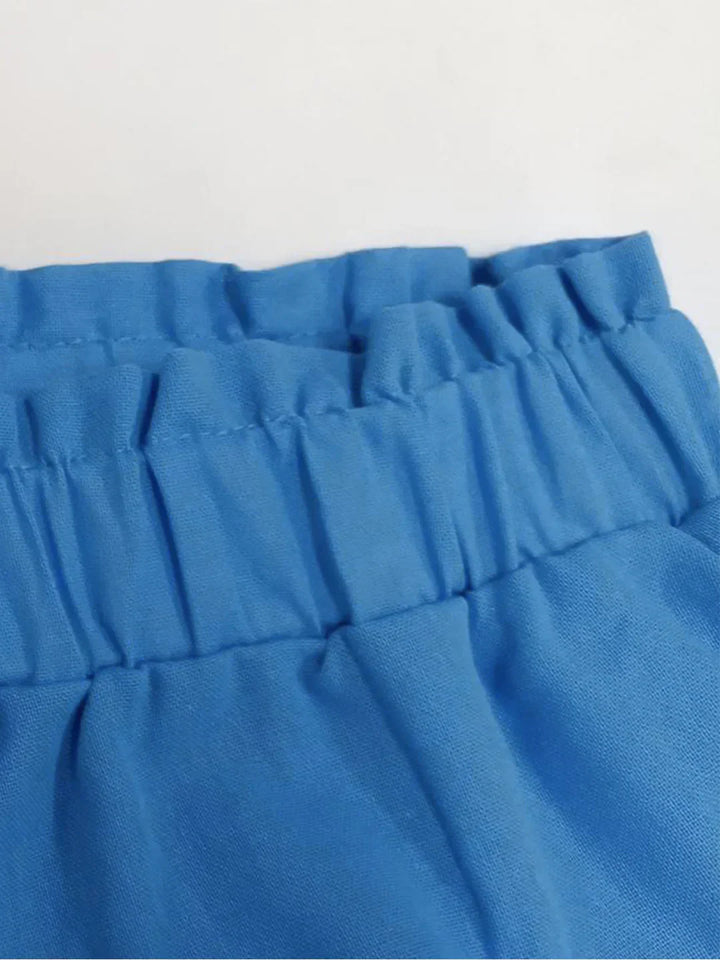 Two-Piece Short Pants Set, Double-Lined, Aegean