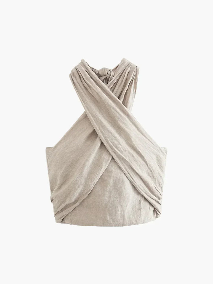 Top with crisscross straps