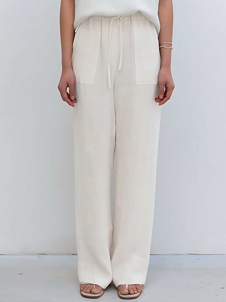 High-Waisted Straight Leg Pants