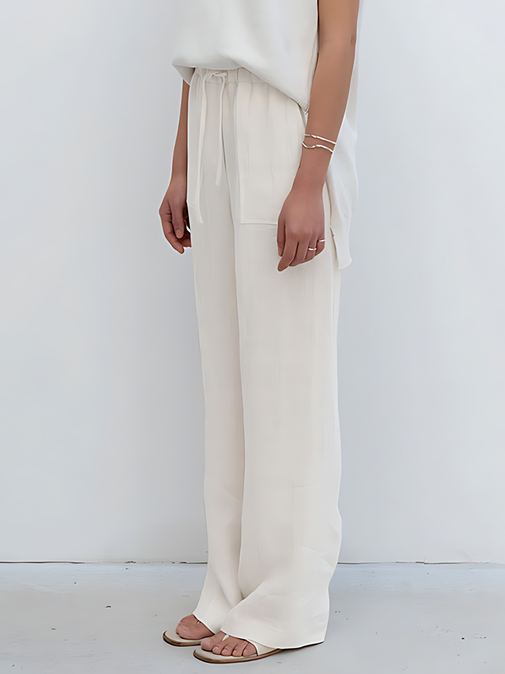 High-Waisted Straight Leg Pants