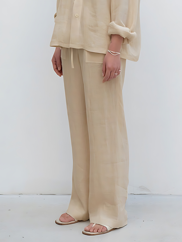 High-Waisted Straight Leg Pants