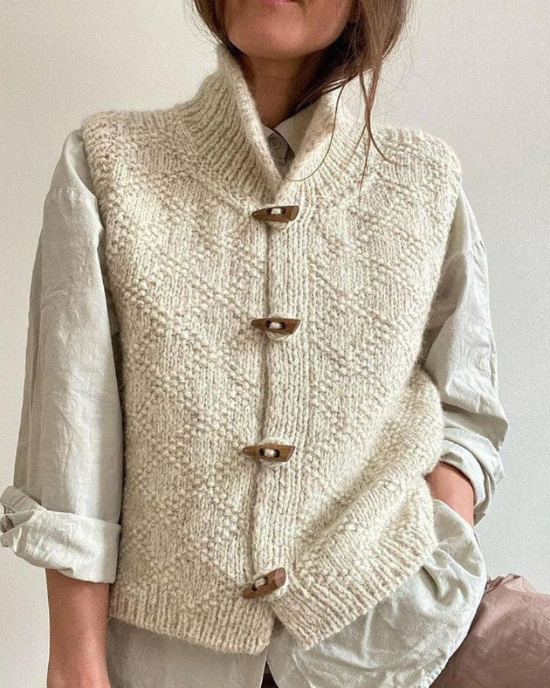 Camila - Sophisticated Knit Vest without Sleeves