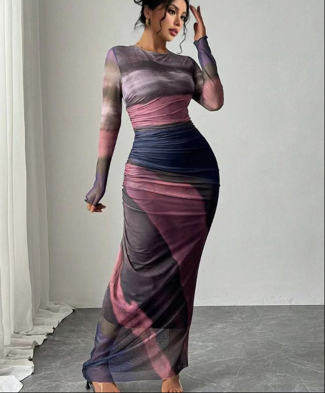 Zendaya | Long Sleeve Bodycon Maxi Dress