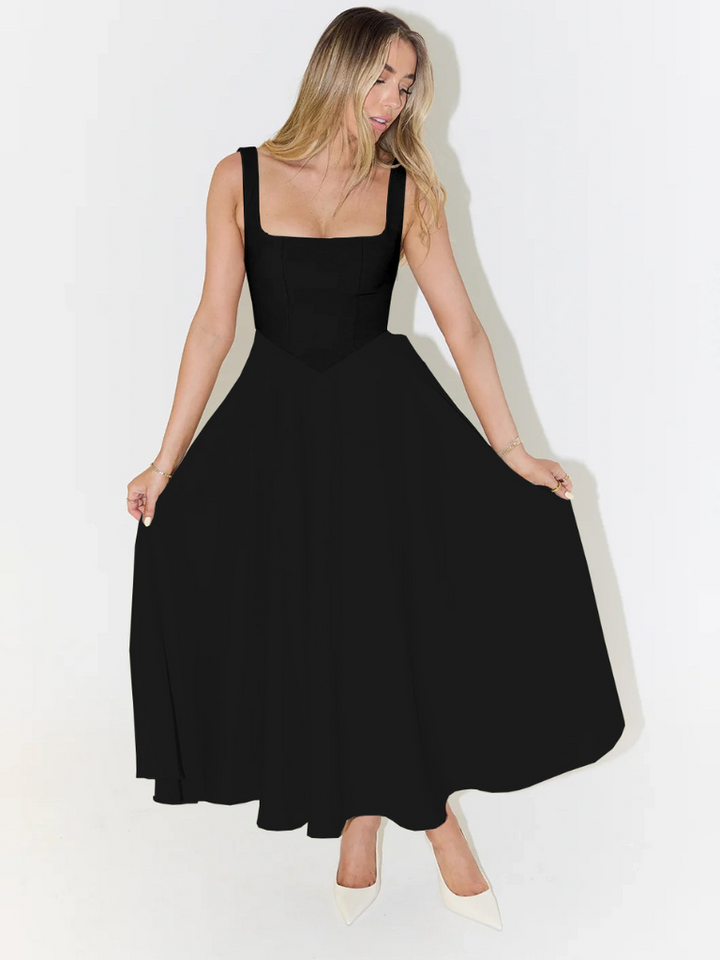 Sleeveless Midi Corset Dress for Women