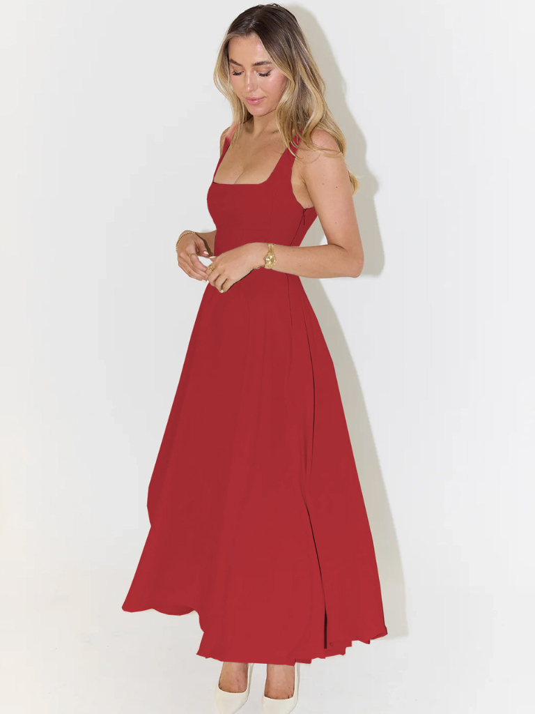 Sleeveless Midi Corset Dress for Women