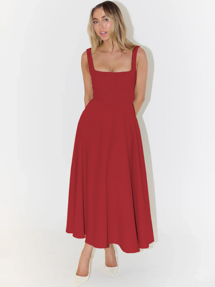 Sleeveless Midi Corset Dress for Women