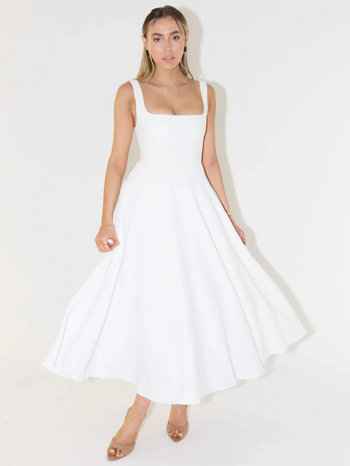 Sleeveless Midi Corset Dress for Women