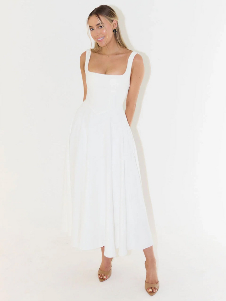 Sleeveless Midi Corset Dress for Women