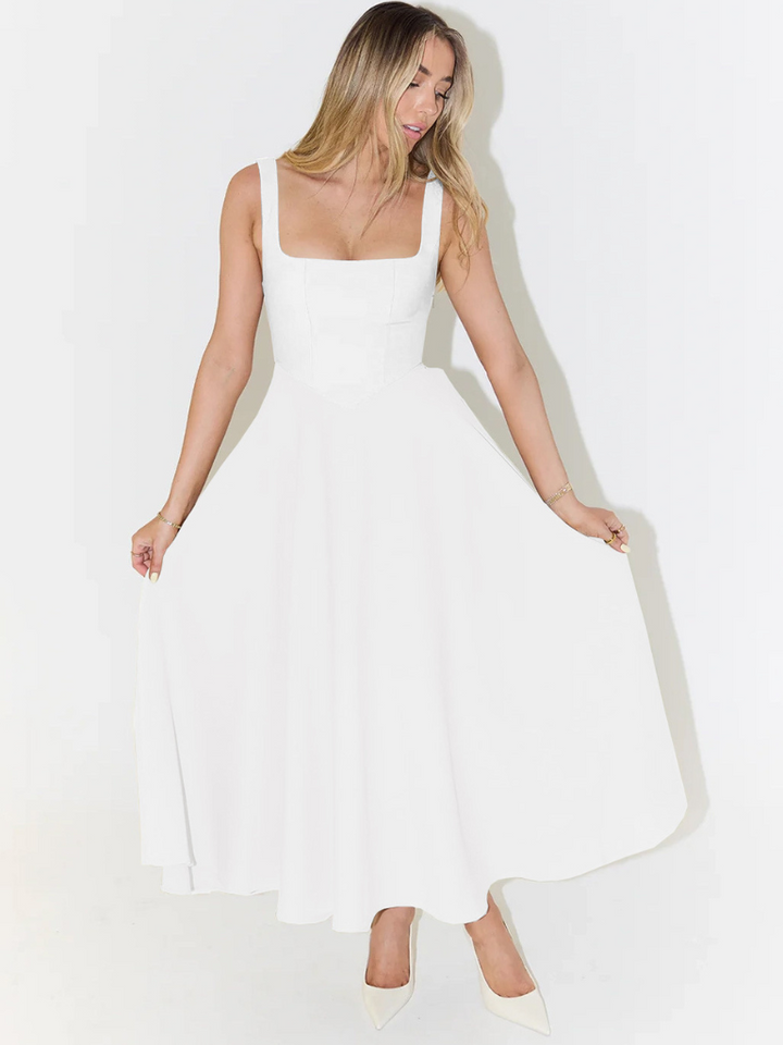 Sleeveless Midi Corset Dress for Women