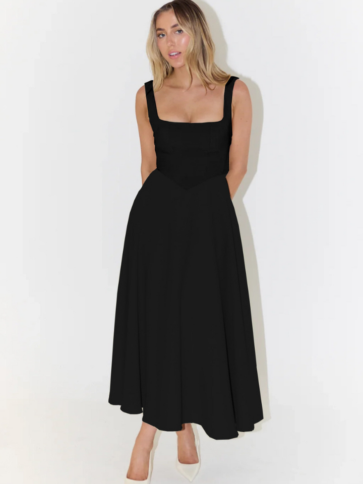 Sleeveless Midi Corset Dress for Women