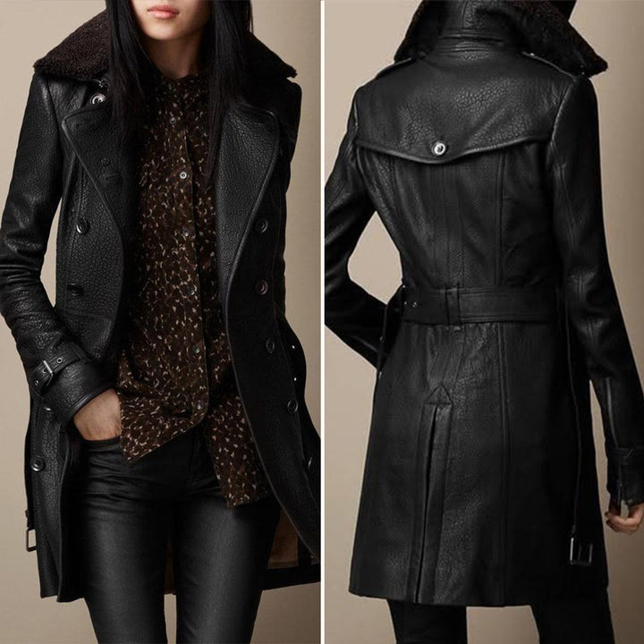 Pauline™ – Vegan Leather Trench Coat