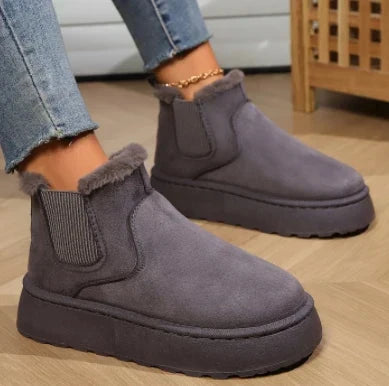 SnowLuxe™ | Botine din Suede cu Blană pentru Femei