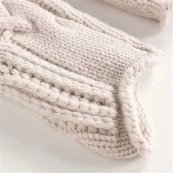 Felicia | Cashmere Sweater with Woven Pattern