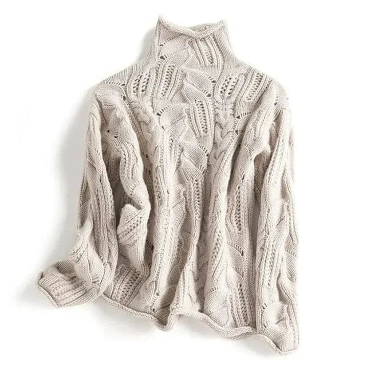 Felicia | Cashmere Sweater with Woven Pattern