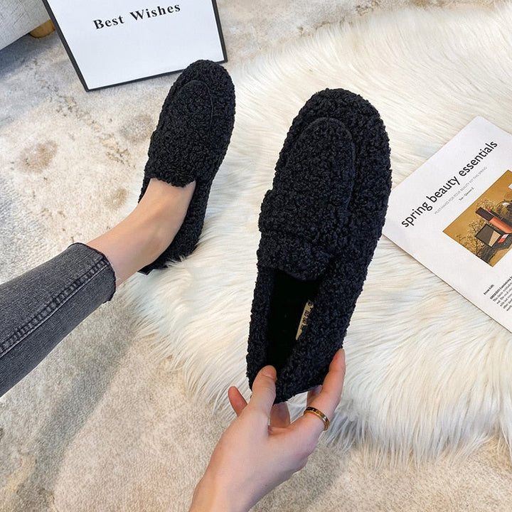 Luna™ Pantofi Plati Pufosi