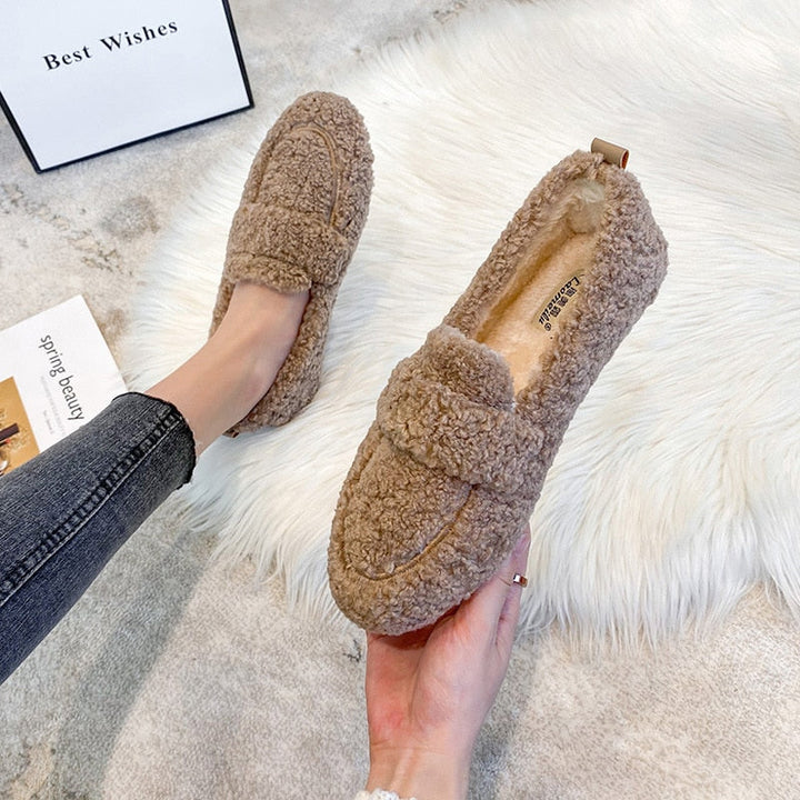 Luna™ Pantofi Plati Pufosi
