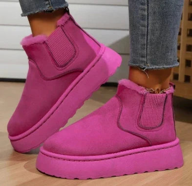 SnowLuxe™ | Botine din Suede cu Blană pentru Femei