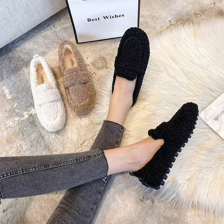 Luna™ Pantofi Plati Pufosi