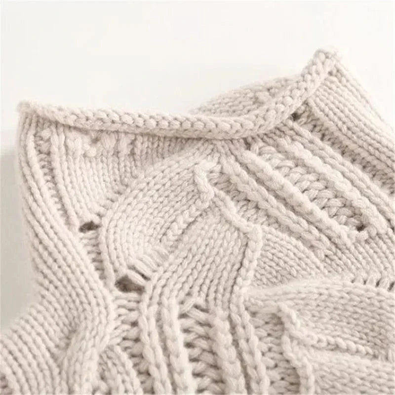 Felicia | Cashmere Sweater with Woven Pattern