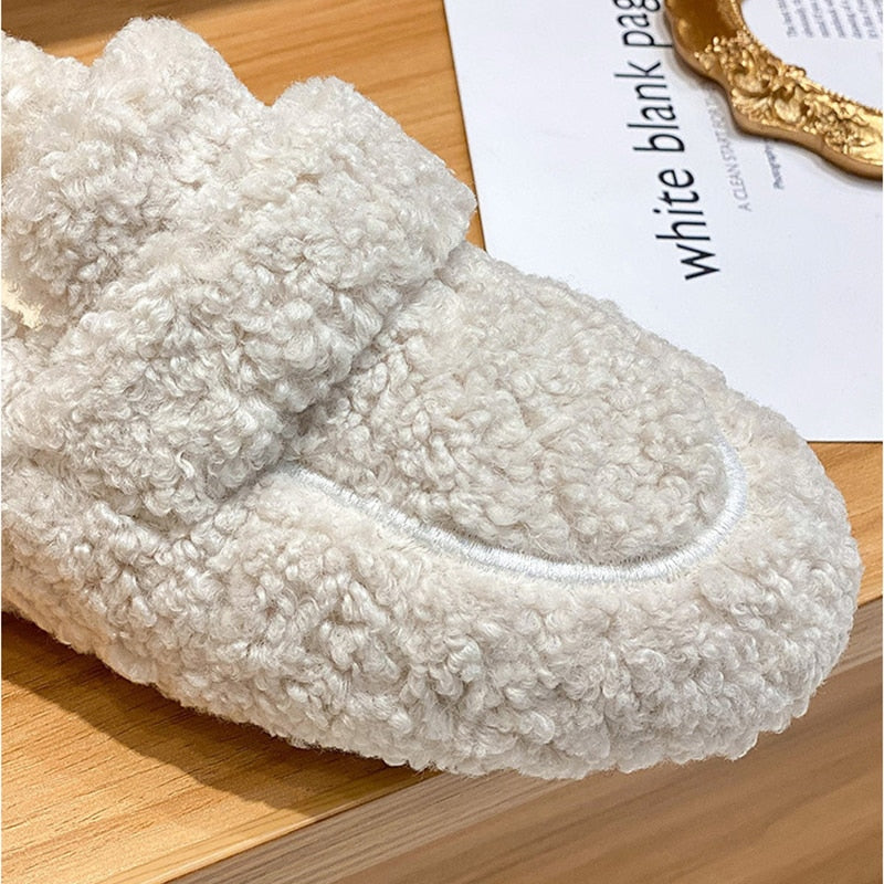 Luna™ Pantofi Plati Pufosi