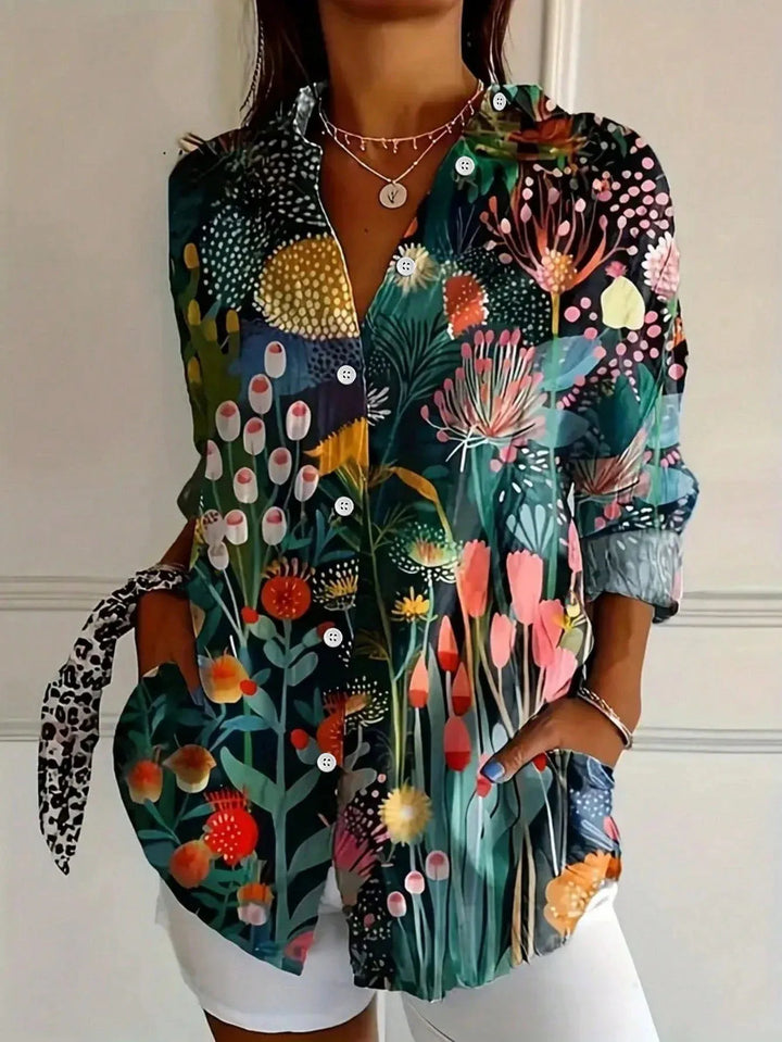 EWELINA | Colorful Pattern Blouse