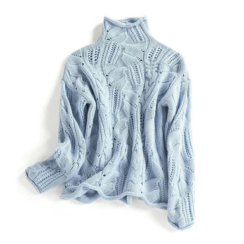 Felicia | Cashmere Sweater with Woven Pattern