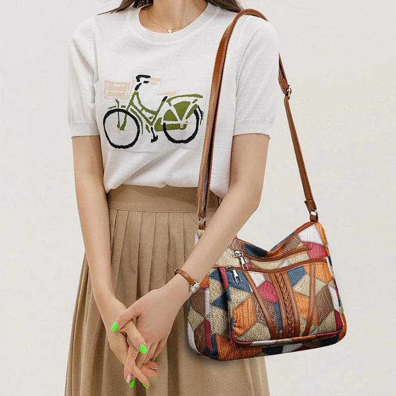 SOLARA | Mosaic Leather Bag