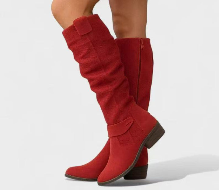 Noemi | Slouchy Knee-High Suede Boots
