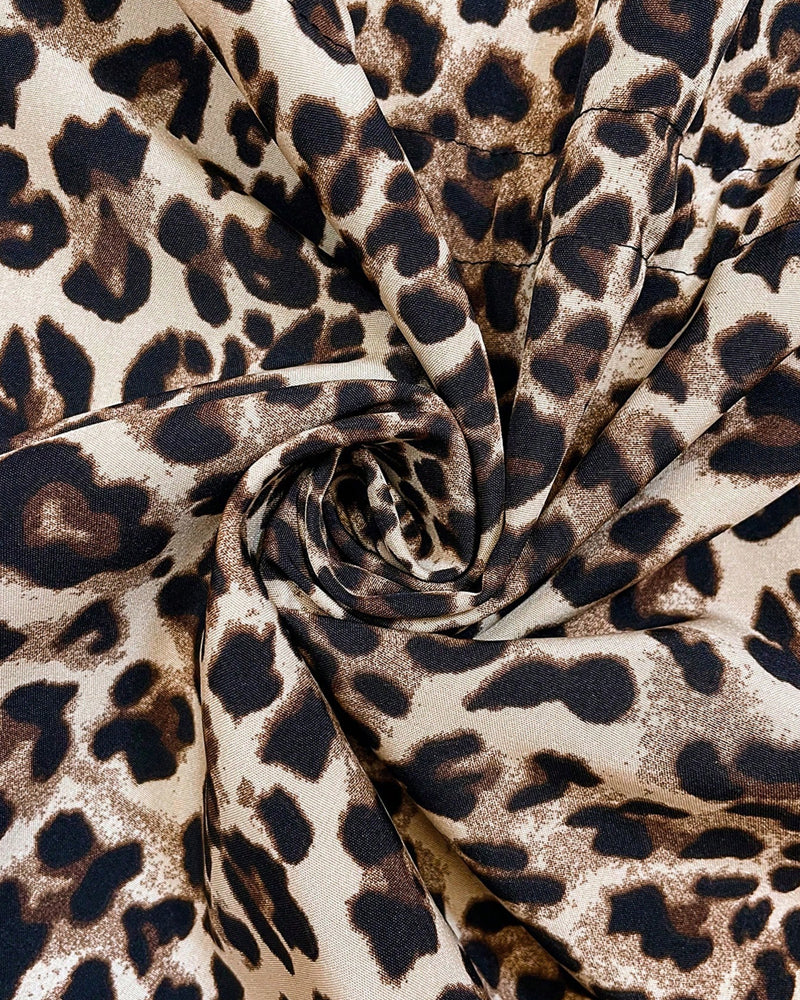 Joan | Reversible Hooded Coat with Leopard Print