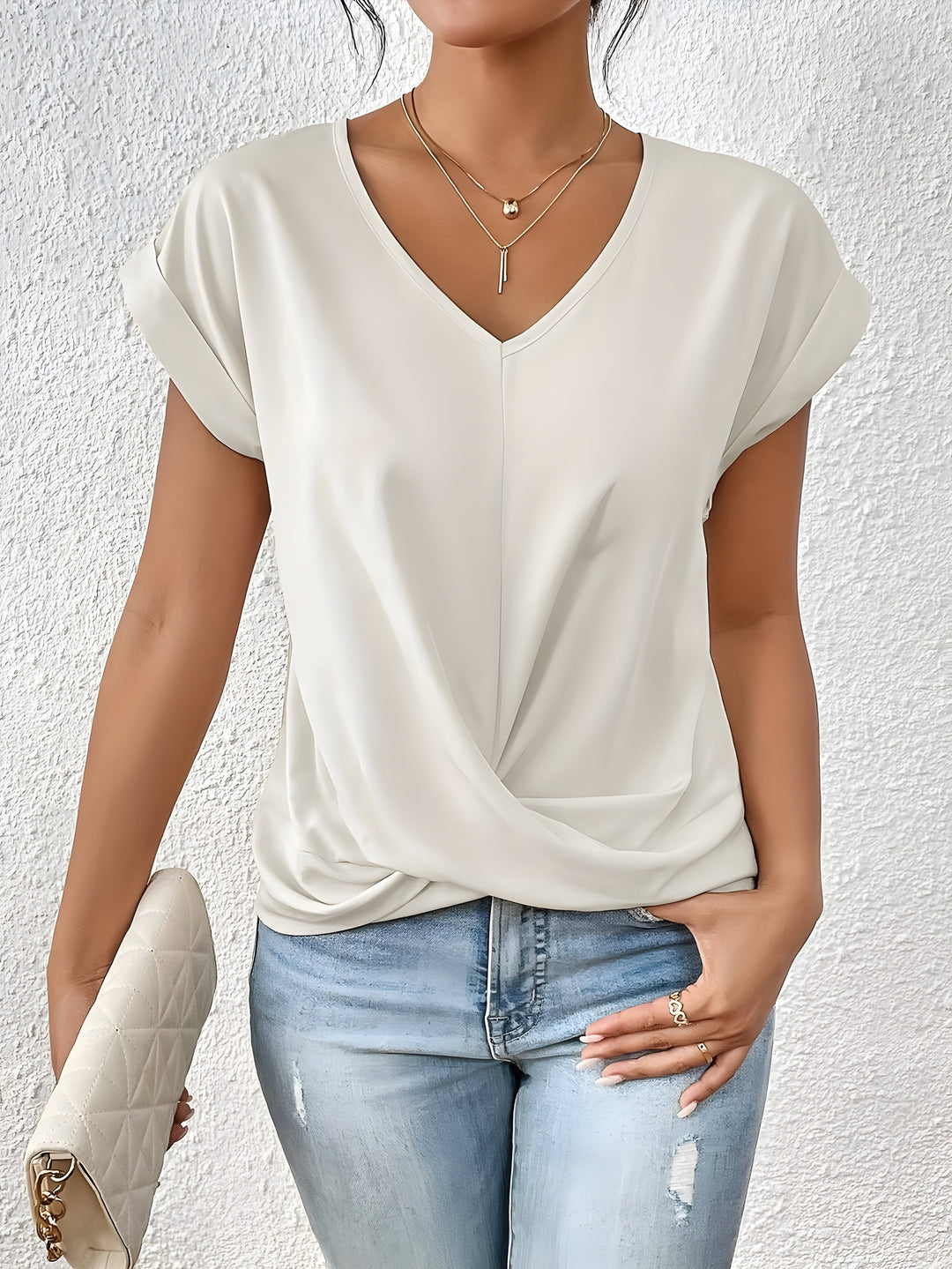 ANA | Elegant Casual Blouse with V-Neck