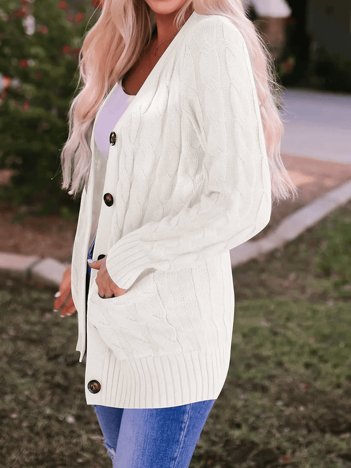 MARZENA | Comfortable cardigan with knits