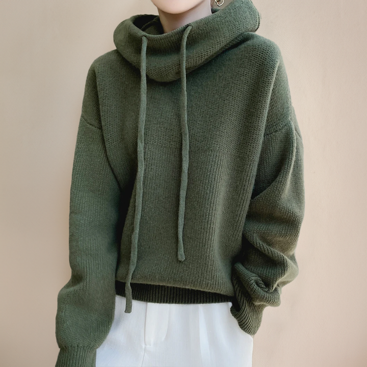 Madalina | Wool Sweater with High Neck