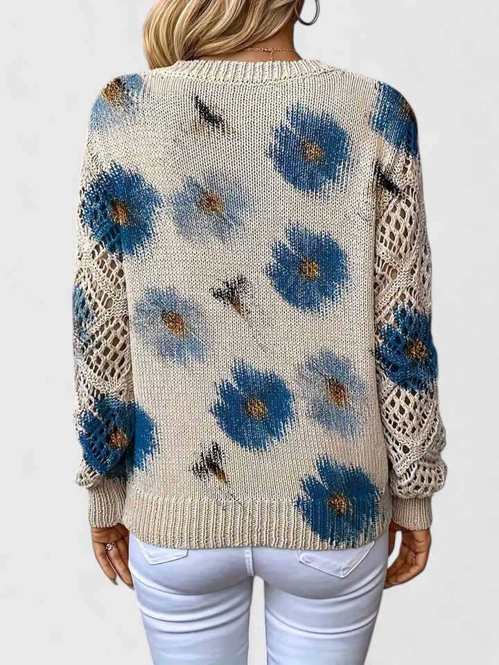 LIZA | Elegant Sweater with Flowers
